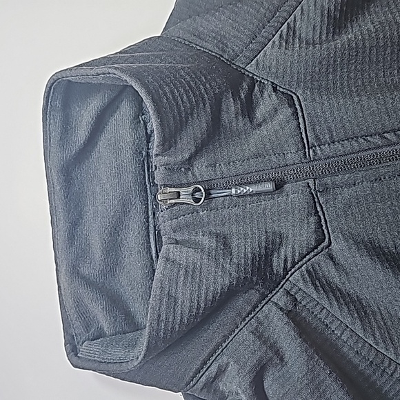 Women's the North face large jacket long sleeve blackish/grey zippered pockets - Picture 3 of 10